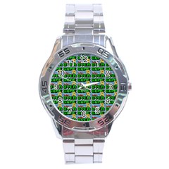 Game Over Karate And Gaming - Pixel Martial Arts Stainless Steel Analogue Watch by DinzDas