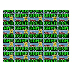 Game Over Karate And Gaming - Pixel Martial Arts Double Sided Flano Blanket (large)  by DinzDas