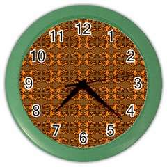 Inka Cultur Animal - Animals And Occult Religion Color Wall Clock by DinzDas