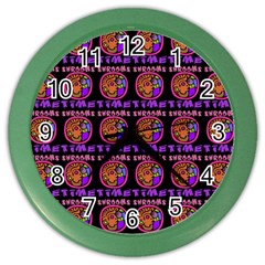 Inka Cultur Animal - Animals And Occult Religion Color Wall Clock by DinzDas