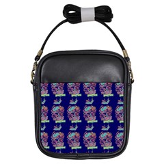 Jaw Dropping Horror Hippie Skull Girls Sling Bag by DinzDas