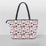 Adorable seamless cat head pattern01 Classic Shoulder Handbag Back