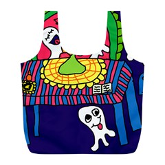 Circus Ghosts Digital Full Print Recycle Bag (l) by snowwhitegirl