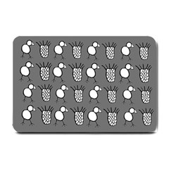 Grey Base, B&w Chpa Pattern Design Small Doormat  by CHPALTD