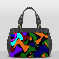 Trippy Paint Splash, Asymmetric Dotted Camo In Saturated Colors Oversize Office Handbag by Casemiro