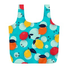 Pop Art Style Citrus Seamless Pattern Full Print Recycle Bag (l) by Amaryn4rt