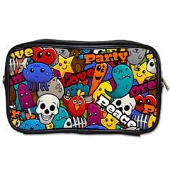 Graffiti Characters Seamless Pattern Toiletries Bag (two Sides) by Amaryn4rt