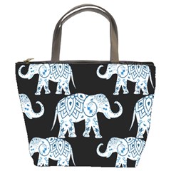 Elephant-pattern-background Bucket Bag by Sobalvarro