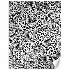 Vector-eclectic-fabric-seamless-pattern-animal-background-with-baroque-ornament Canvas 12  X 16  by Sobalvarro