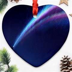 Light Fleeting Man s Sky Magic Heart Ornament (two Sides) by Mariart