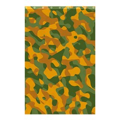 Green And Orange Camouflage Pattern Shower Curtain 48  X 72  (small)  by SpinnyChairDesigns