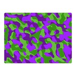 Purple and Green Camouflage Double Sided Flano Blanket (Mini)  35 x27  Blanket Front