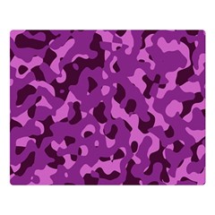 Dark Purple Camouflage Pattern Double Sided Flano Blanket (large)  by SpinnyChairDesigns