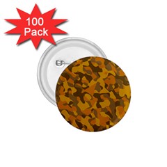 Brown And Orange Camouflage 1 75  Buttons (100 Pack)  by SpinnyChairDesigns