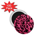 Black and Pink Camouflage Pattern 1.75  Magnets (100 pack)  Front