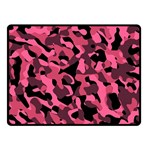 Black and Pink Camouflage Pattern Double Sided Fleece Blanket (Small)  45 x34  Blanket Front