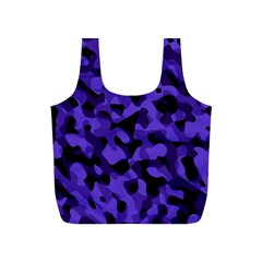 Purple Black Camouflage Pattern Full Print Recycle Bag (s) by SpinnyChairDesigns