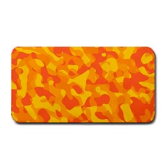 Orange And Yellow Camouflage Pattern Medium Bar Mats by SpinnyChairDesigns