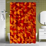 Red and Orange Camouflage Pattern Shower Curtain 48  x 72  (Small)  Curtain(48  X 72 ) - 42.18 x64.8  Curtain(48  X 72 )