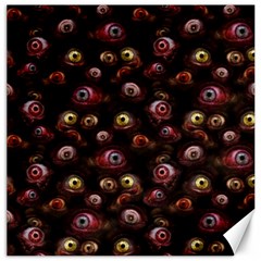 Zombie Eyes Pattern Canvas 16  X 16  by SpinnyChairDesigns