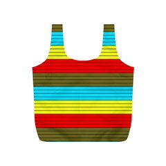 Multicolor With Black Lines Full Print Recycle Bag (s) by tmsartbazaar