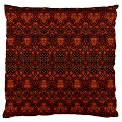 Boho Dark Red Floral Standard Flano Cushion Case (one Side)