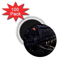 Trex Dinosaur Head Dark Poster 1 75  Magnets (100 Pack)  by dflcprintsclothing