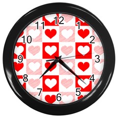 Hearts  Wall Clock (black) by Sobalvarro