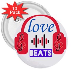 Coolbreez Love  3  Buttons (10 Pack)  by Skirfan