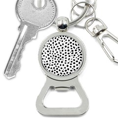 Black And White Seamless Cheetah Spots Bottle Opener Key Chain by LoolyElzayat