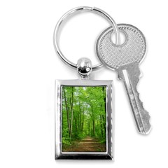 In The Forest The Fullness Of Spring, Green, Key Chain (rectangle) by MartinsMysteriousPhotographerShop