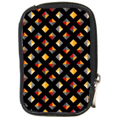 Geometric Diamond Tile Compact Camera Leather Case by tmsartbazaar