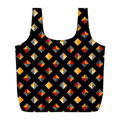 Geometric Diamond Tile Full Print Recycle Bag (l) by tmsartbazaar