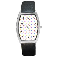 Multicolored Hands Silhouette Motif Design Barrel Style Metal Watch by dflcprintsclothing