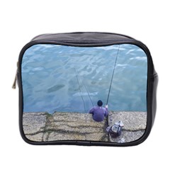 Senior Man Fishing At River, Montevideo, Uruguay001 Mini Toiletries Bag (two Sides) by dflcprintsclothing