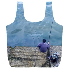 Senior Man Fishing At River, Montevideo, Uruguay001 Full Print Recycle Bag (xxl) by dflcprintsclothing