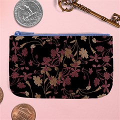 Dark Floral Ornate Print Large Coin Purse by dflcprintsclothing