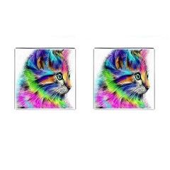 Rainbowcat Cufflinks (square) by Sparkle