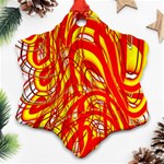 Fire On The Sun Snowflake Ornament (Two Sides) Back