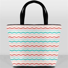 Aqua Coral Waves Bucket Bag by CuteKingdom