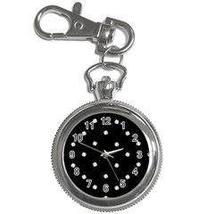 Black And White Baseball Motif Pattern Key Chain Watches by dflcprintsclothing