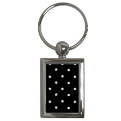 Black And White Baseball Motif Pattern Key Chain (rectangle) by dflcprintsclothing