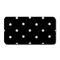 Black And White Baseball Motif Pattern Medium Bar Mats by dflcprintsclothing