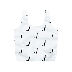 Black And White Cricket Sport Motif Print Pattern Full Print Recycle Bag (s) by dflcprintsclothing