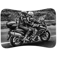 Motorcycle Riders At Highway Velour Seat Head Rest Cushion by dflcprintsclothing