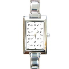 American Football Ball Motif Print Pattern Rectangle Italian Charm Watch by dflcprintsclothing