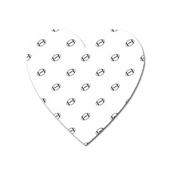 American Football Ball Motif Print Pattern Heart Magnet by dflcprintsclothing