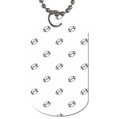 American Football Ball Motif Print Pattern Dog Tag (two Sides) by dflcprintsclothing