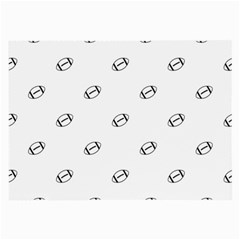 American Football Ball Motif Print Pattern Large Glasses Cloth (2 Sides) by dflcprintsclothing