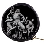 Laocoon Sculpture Over Black Mini Makeup Bag Front